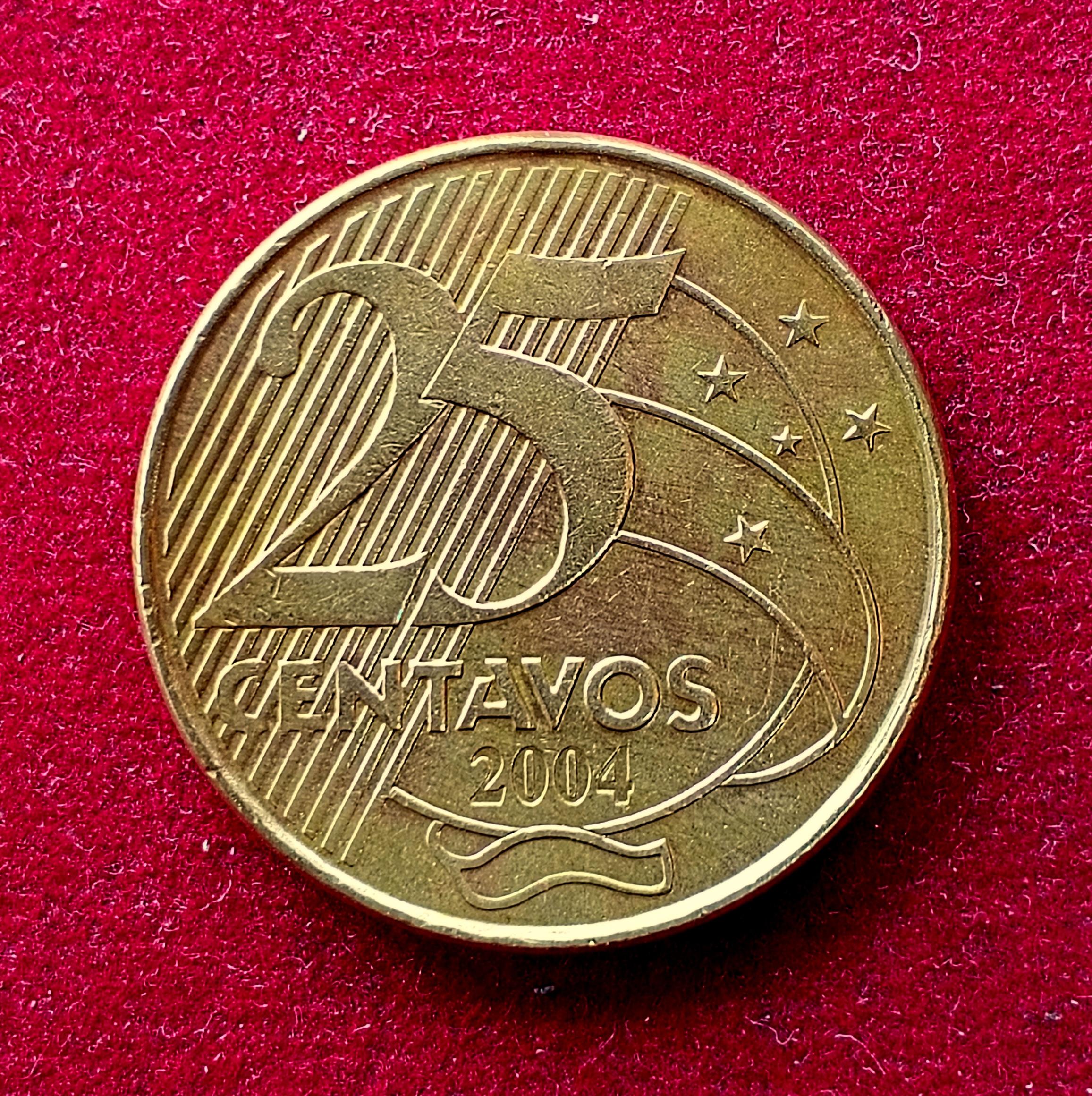 Brazil 25 Centavos Deodoro da Fonseca 2004 Coin