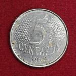 Brazil 5 Centavos 1994 Coin
