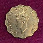 British India 1 Anna George VI 1944 Coin