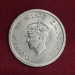 British India 1 Rupee - George VI 1947 Coin (Lahore Mint)