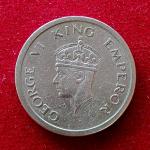British India 1 Rupee - George VI 1947 Coin (Lahore Mint)