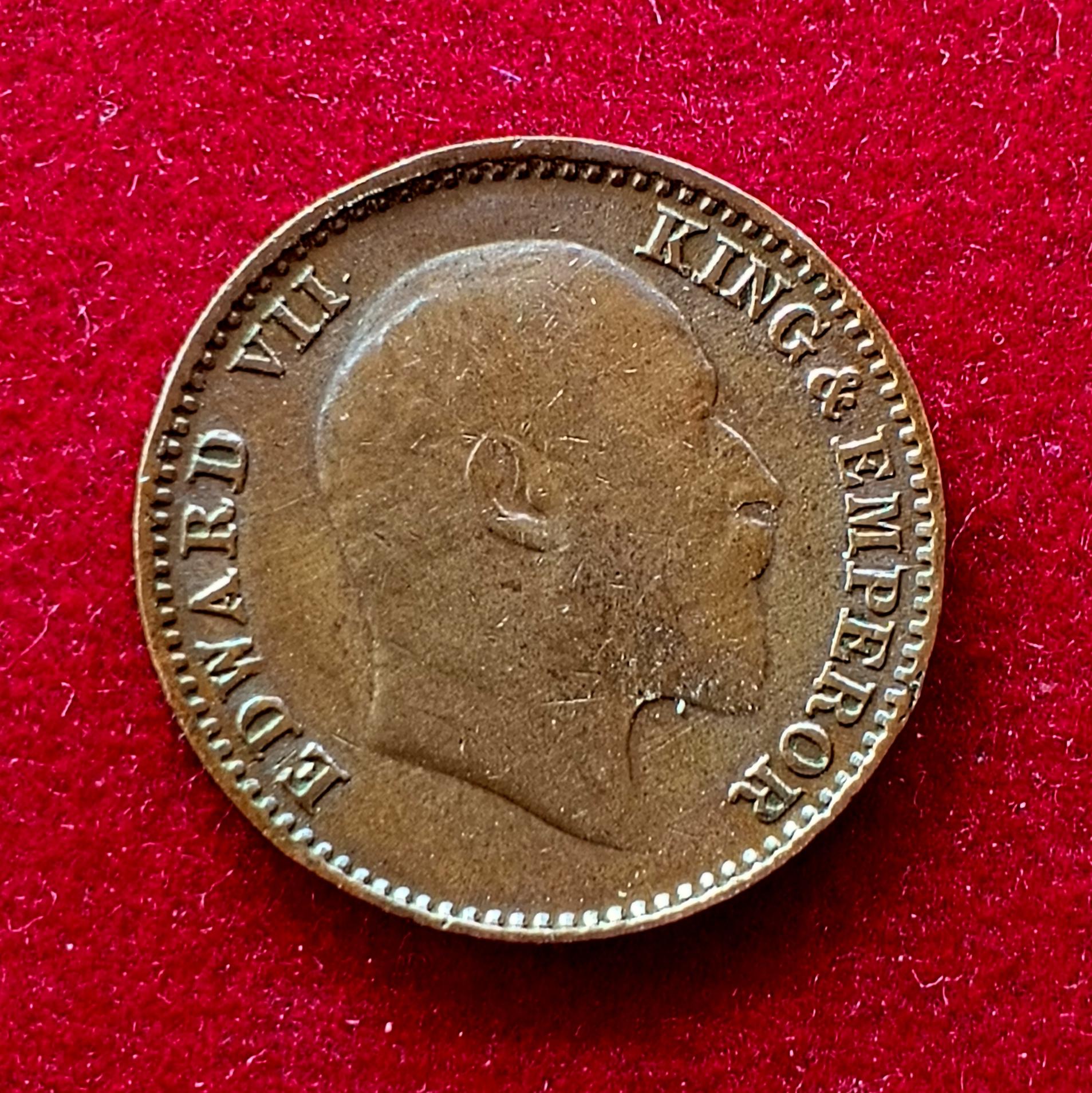 British India 1/12 Anna Edward VII 1904 Coin
