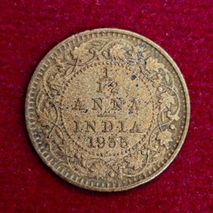 British India 1/12 Anna George V 1935 Coin