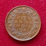 British India 1/12 Anna George V 1941 Coin