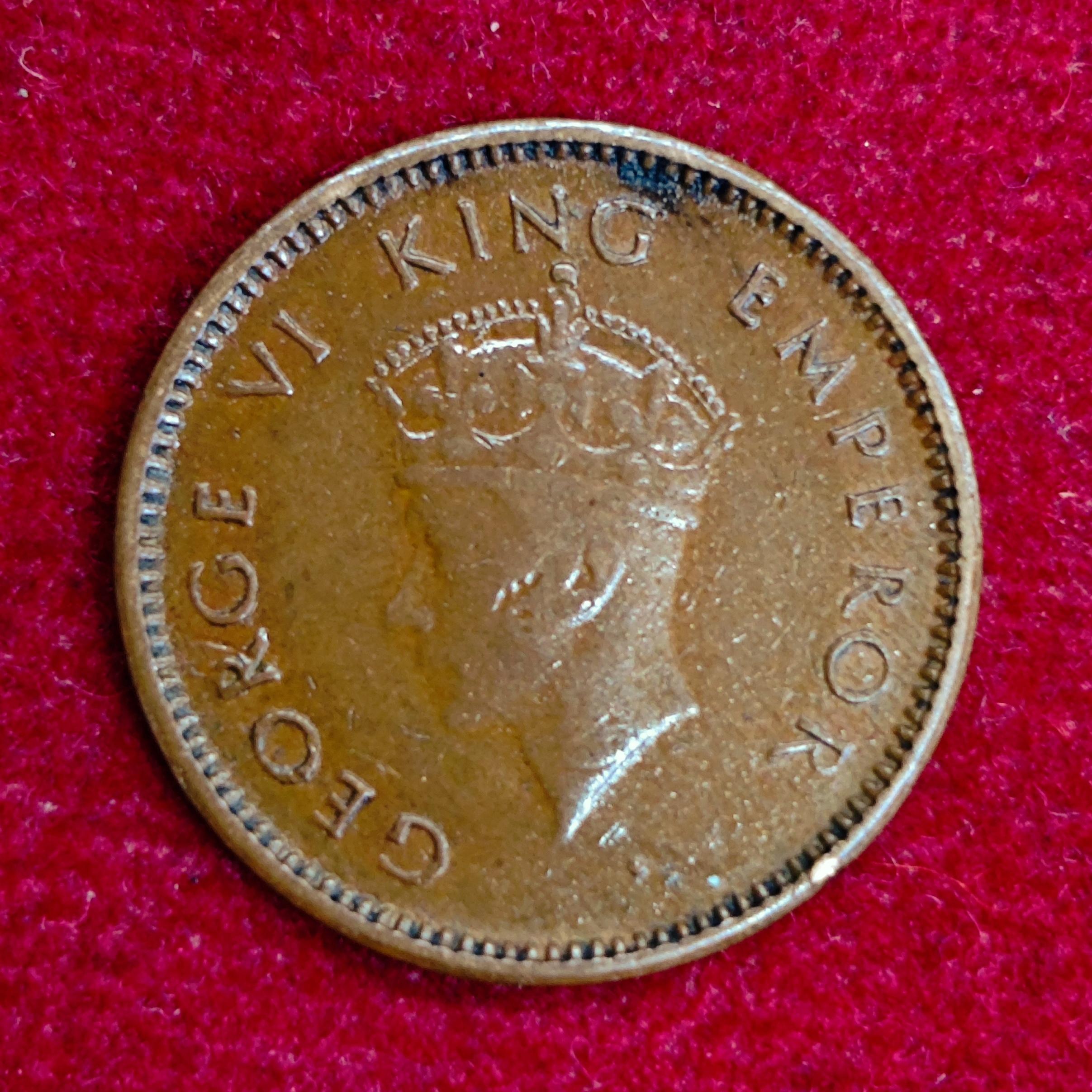 British India 1/12 Anna - George VI 1939 Coin