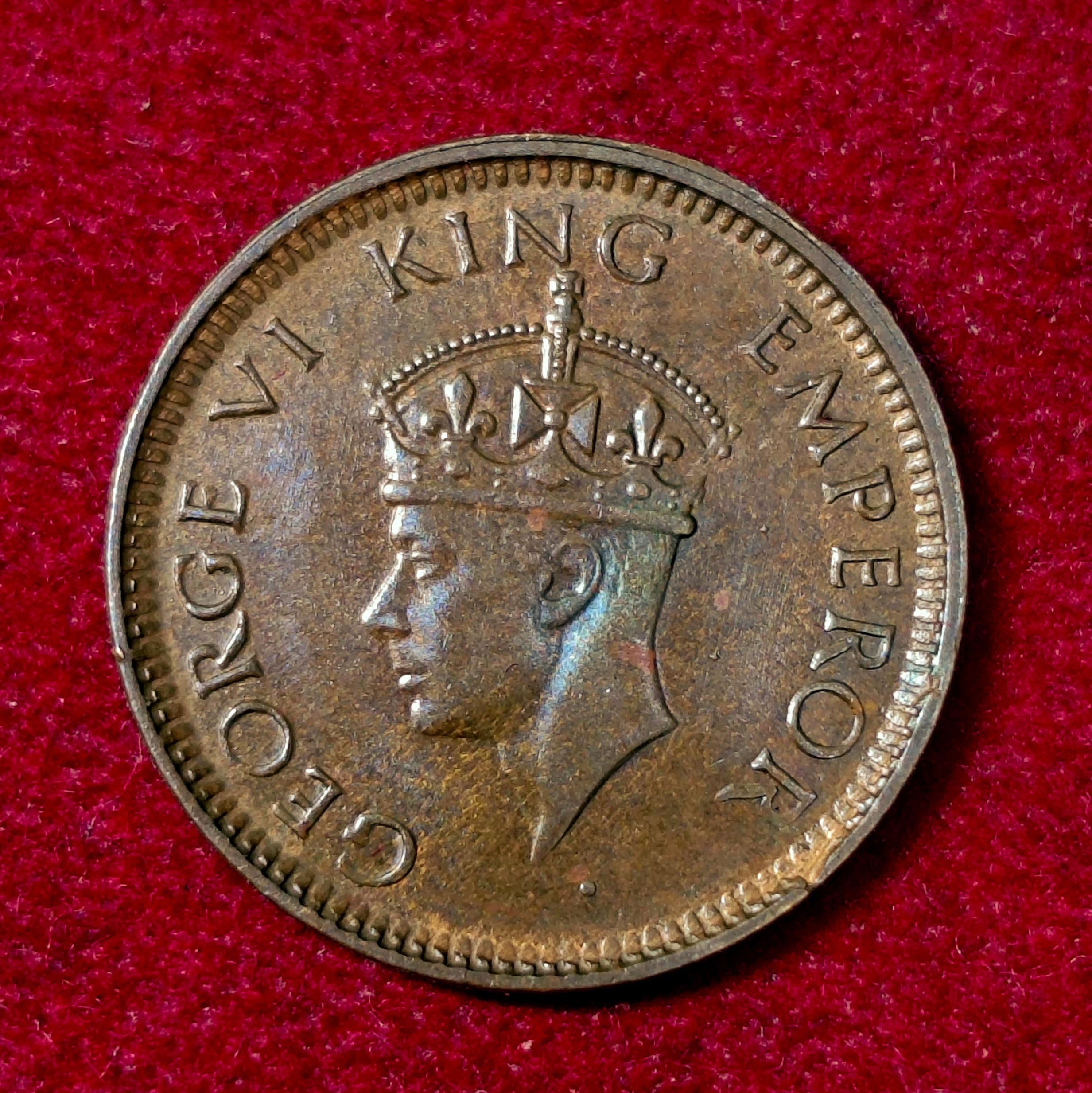 British India 1/12 Anna - George VI 1939 Coin