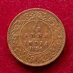 British India 1/12 Anna Victoria 1894 Coin