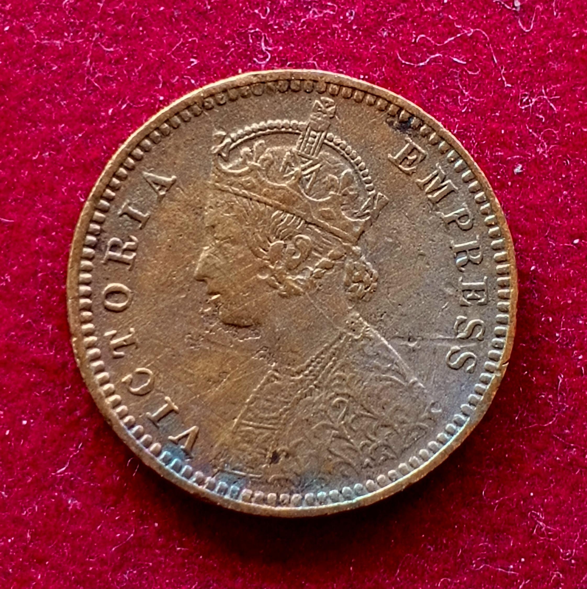 British India 1/12 Anna Victoria 1894 Coin