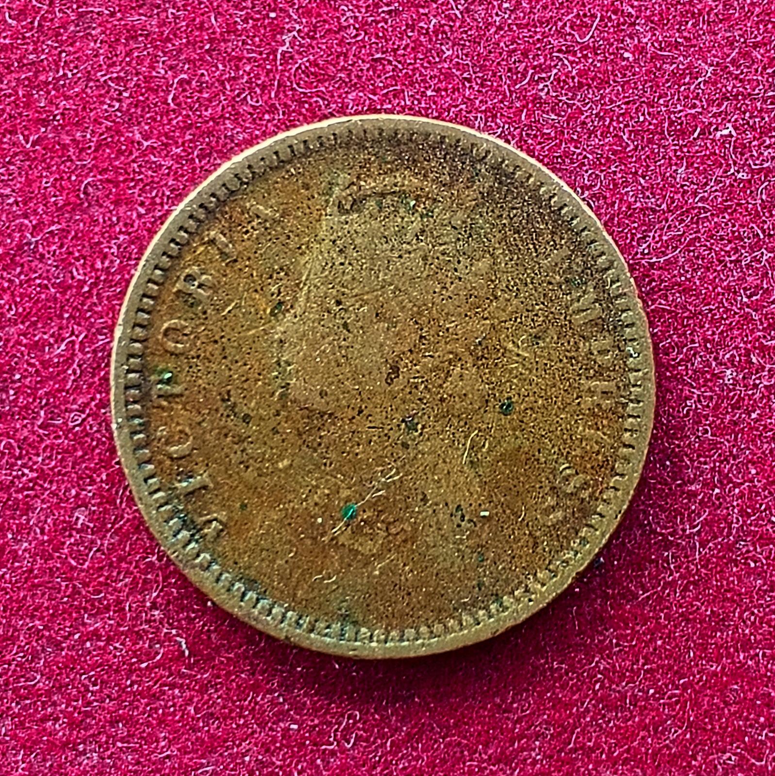 British India 1/12 Anna Victoria 1895 Coin