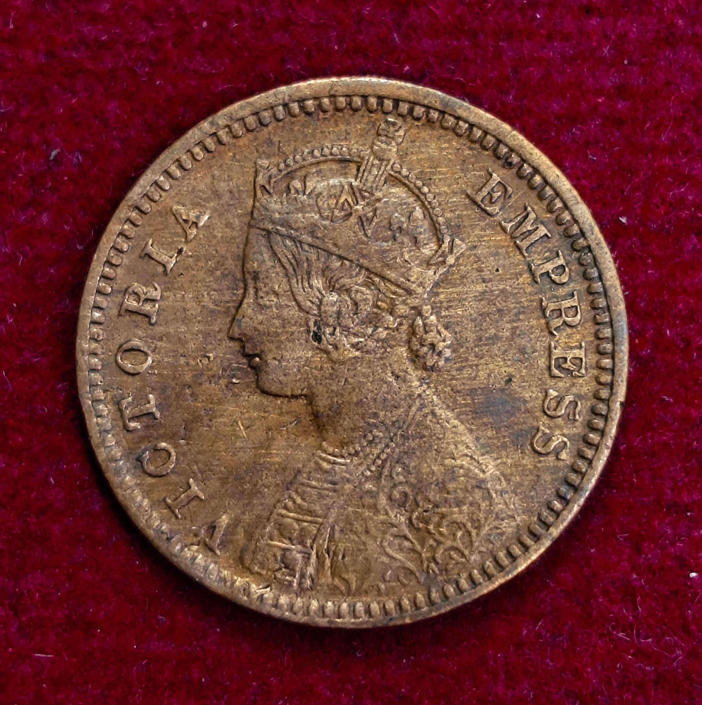 British India 1/12 Anna Victoria 1901 Coin
