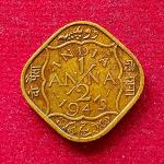 British India 1/2 Anna George VI 1943 Coin