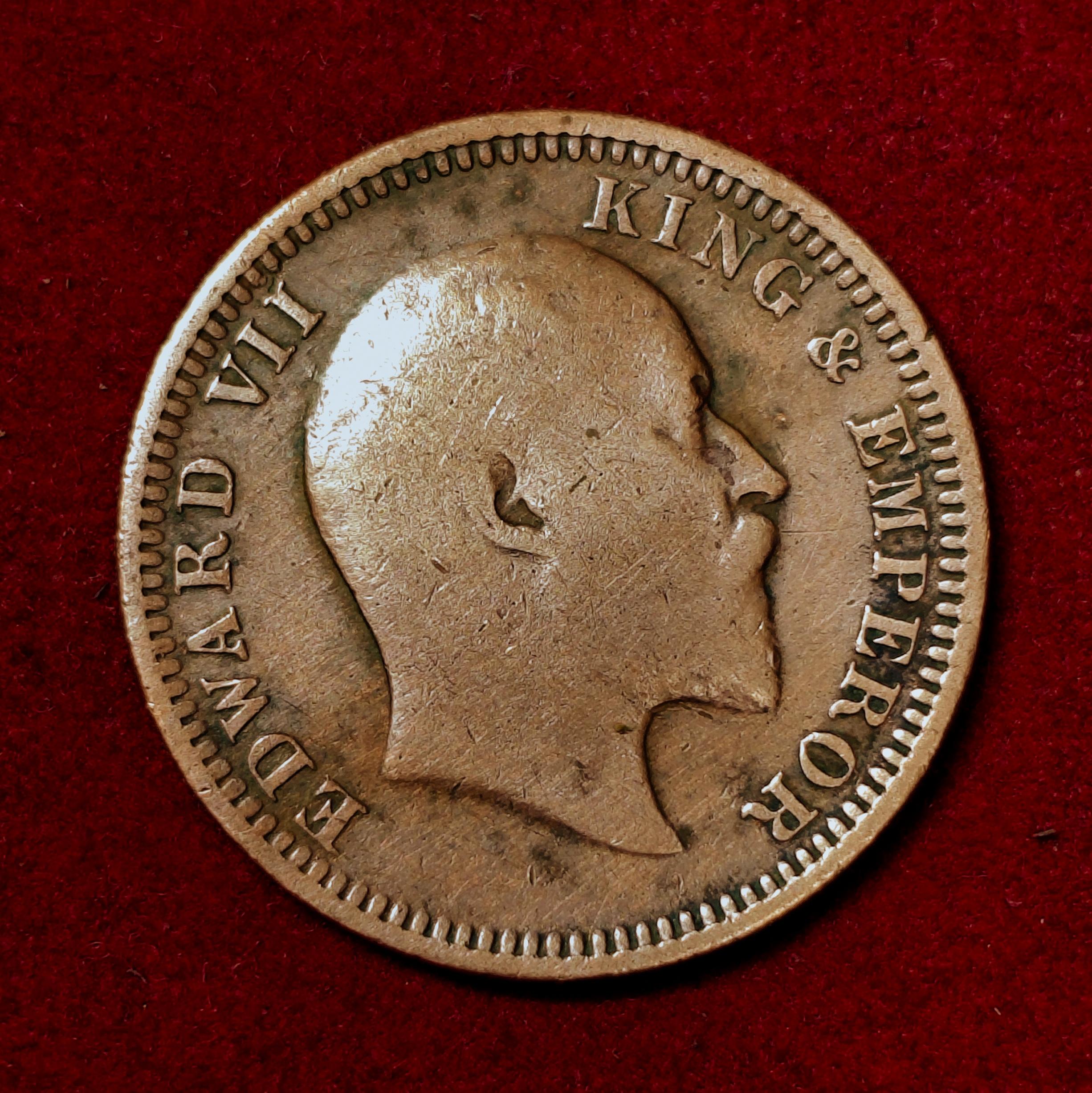 British India 1/4 Anna Edward VII 1904 Coin