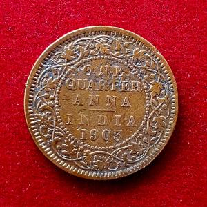 British India 1/4 Anna Edward VII 1903 Coin