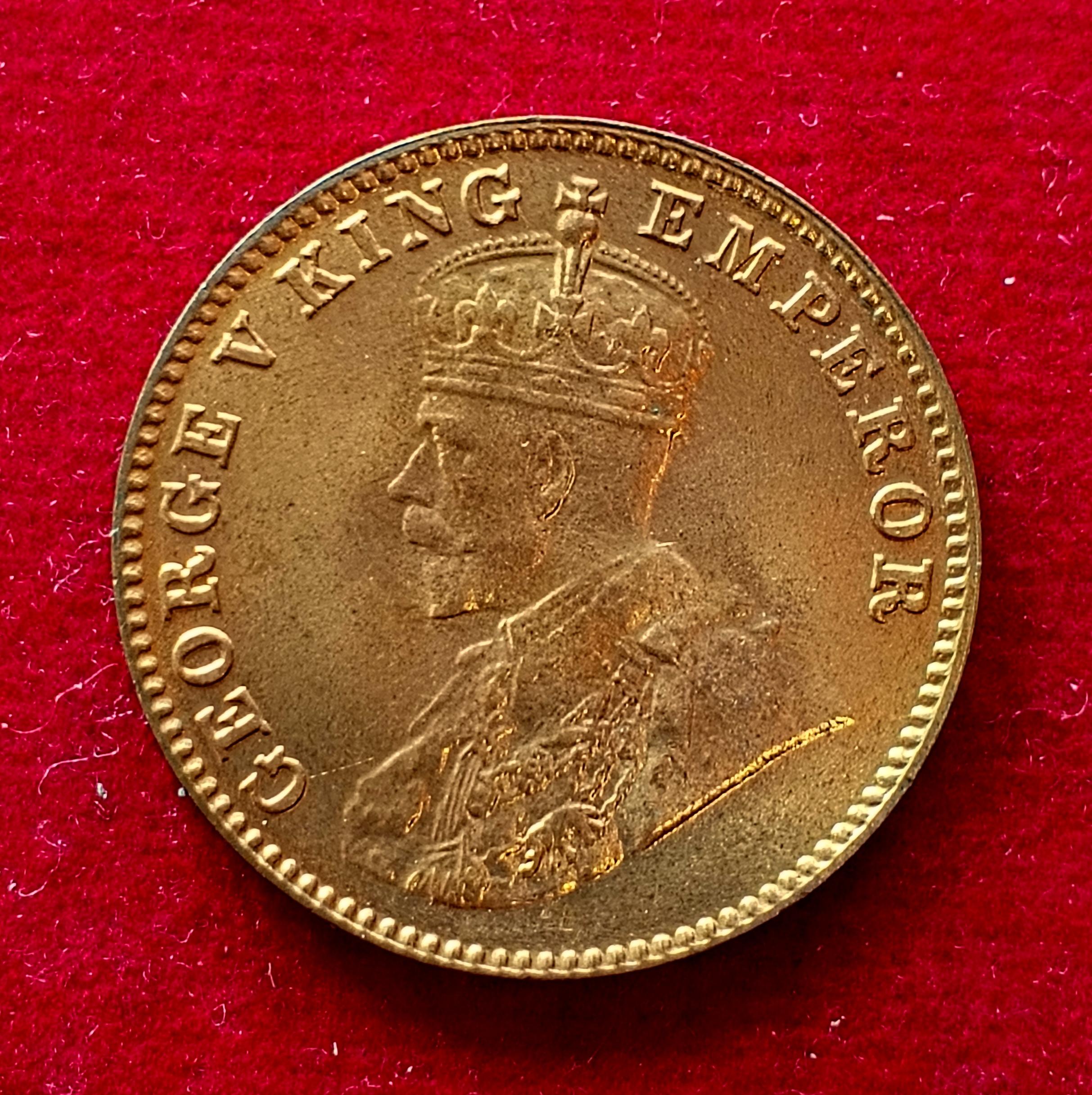 British India 1/4 Anna – George V 1928 UNC Coin
