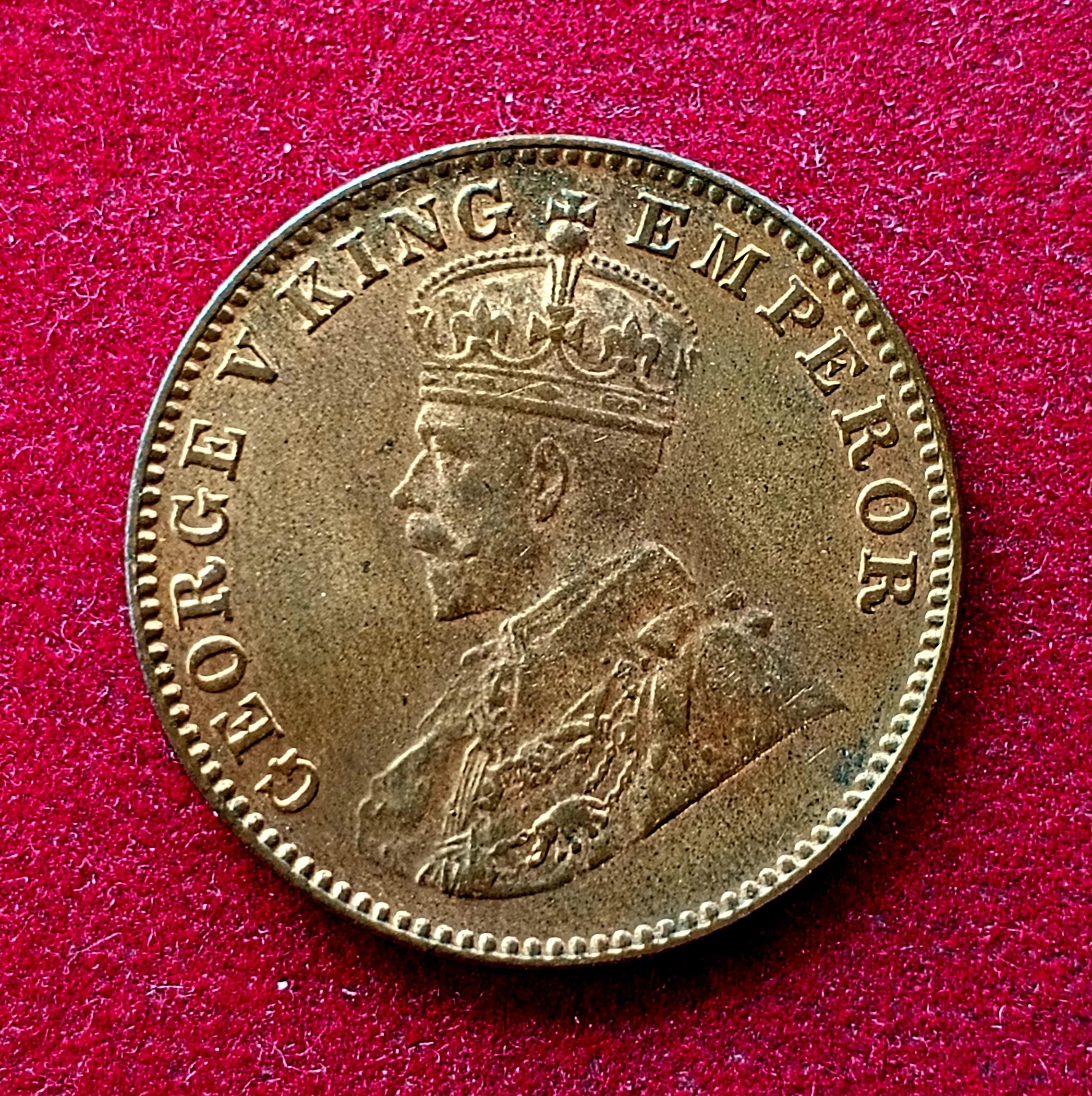 British India 1/4 Anna George V 1930 Coin (UNC)