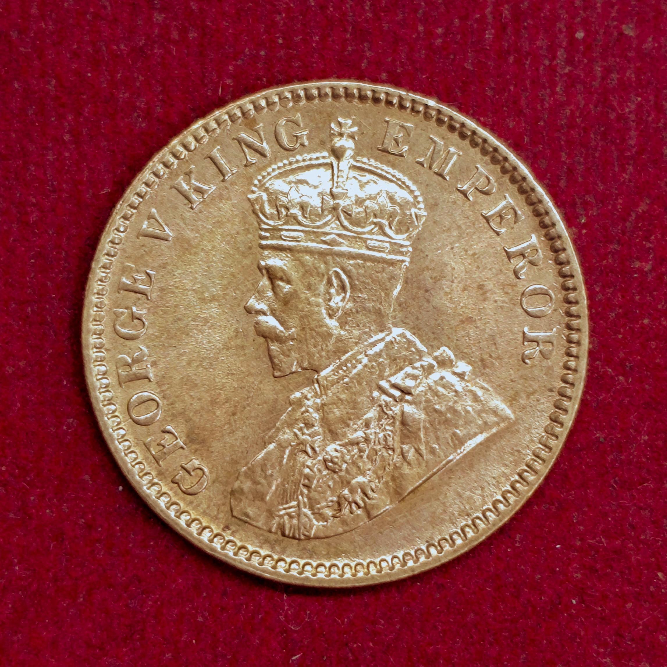 British India 1/4 Anna George V 1935 Coin