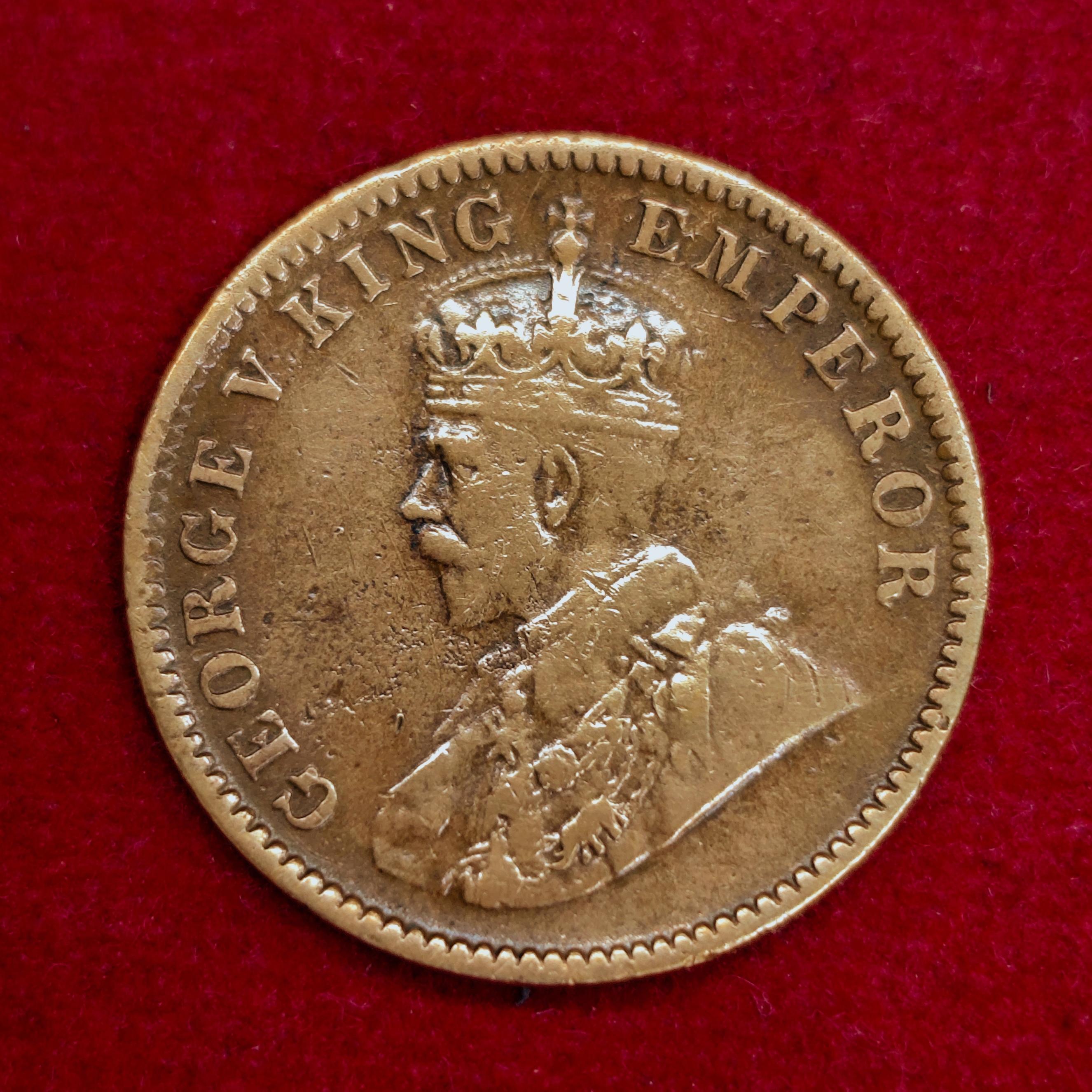 British India 1/4 Anna George V 1935 Coin