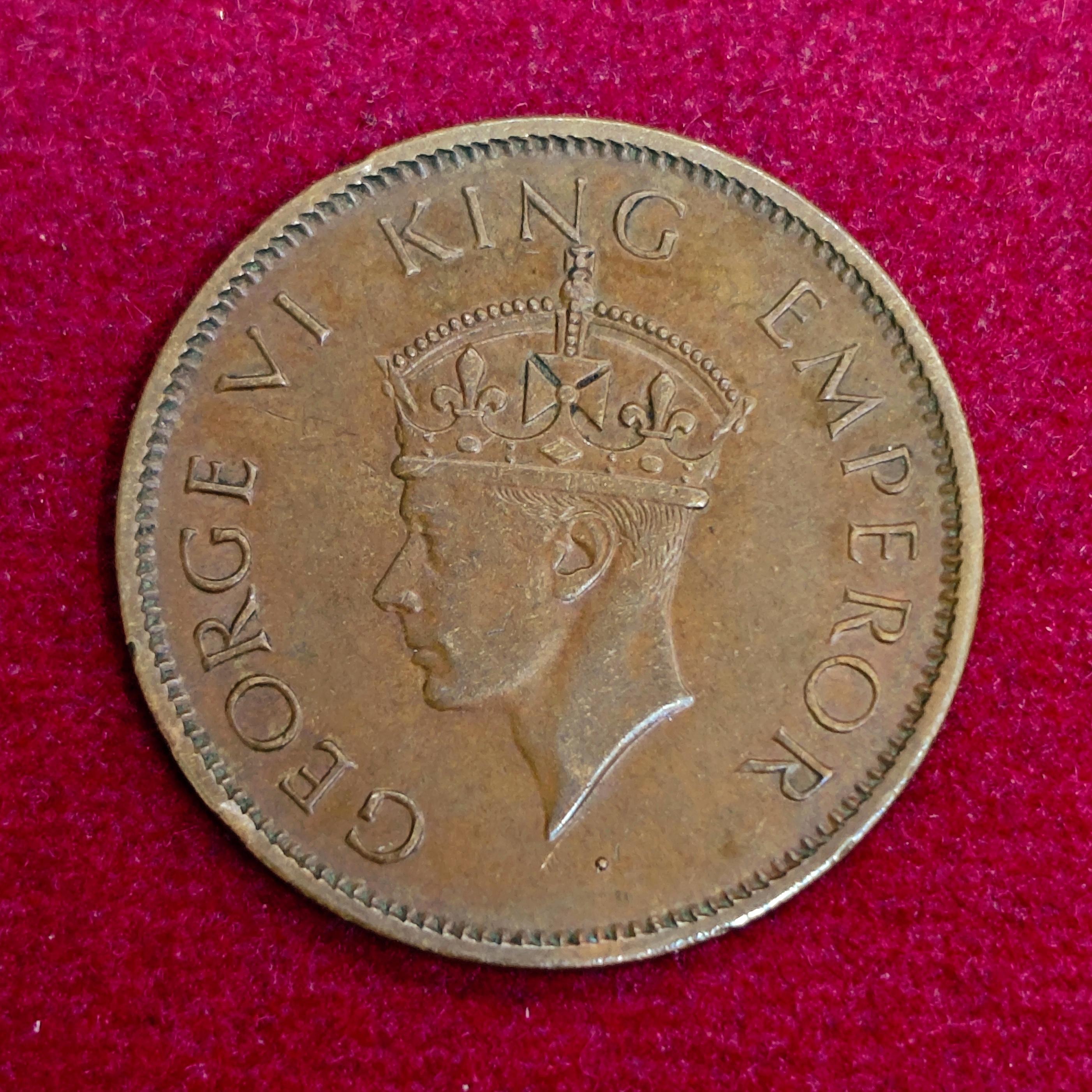 British India 1/4 Anna George VI 1940 Coin