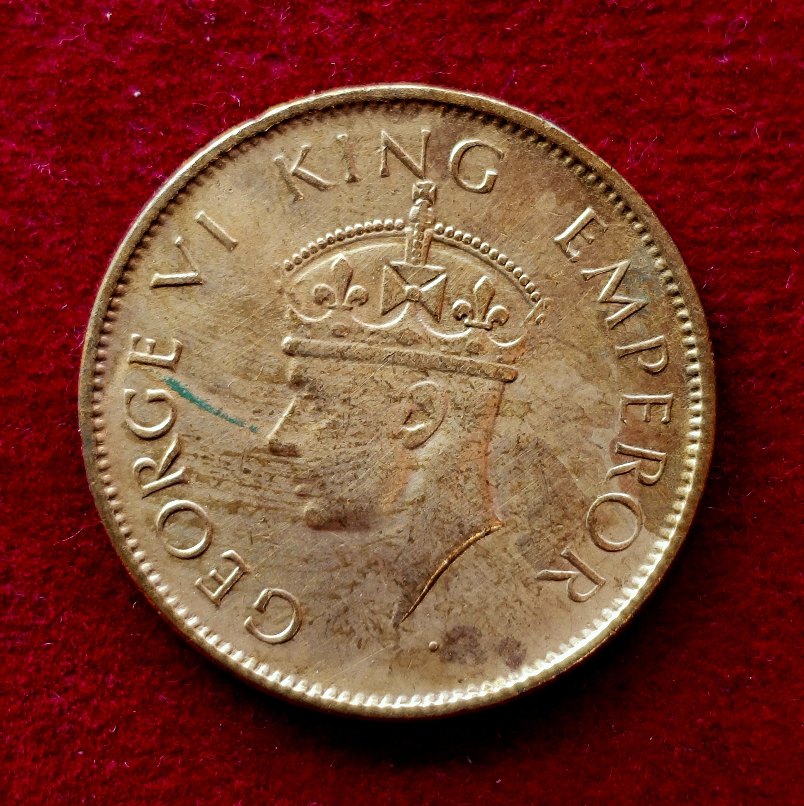 British India 1/4 Anna George VI 1940 Coin