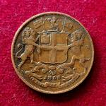 East India Company (British India) 1/4 Anna King William IV & Queen Victoria 1858 Coin