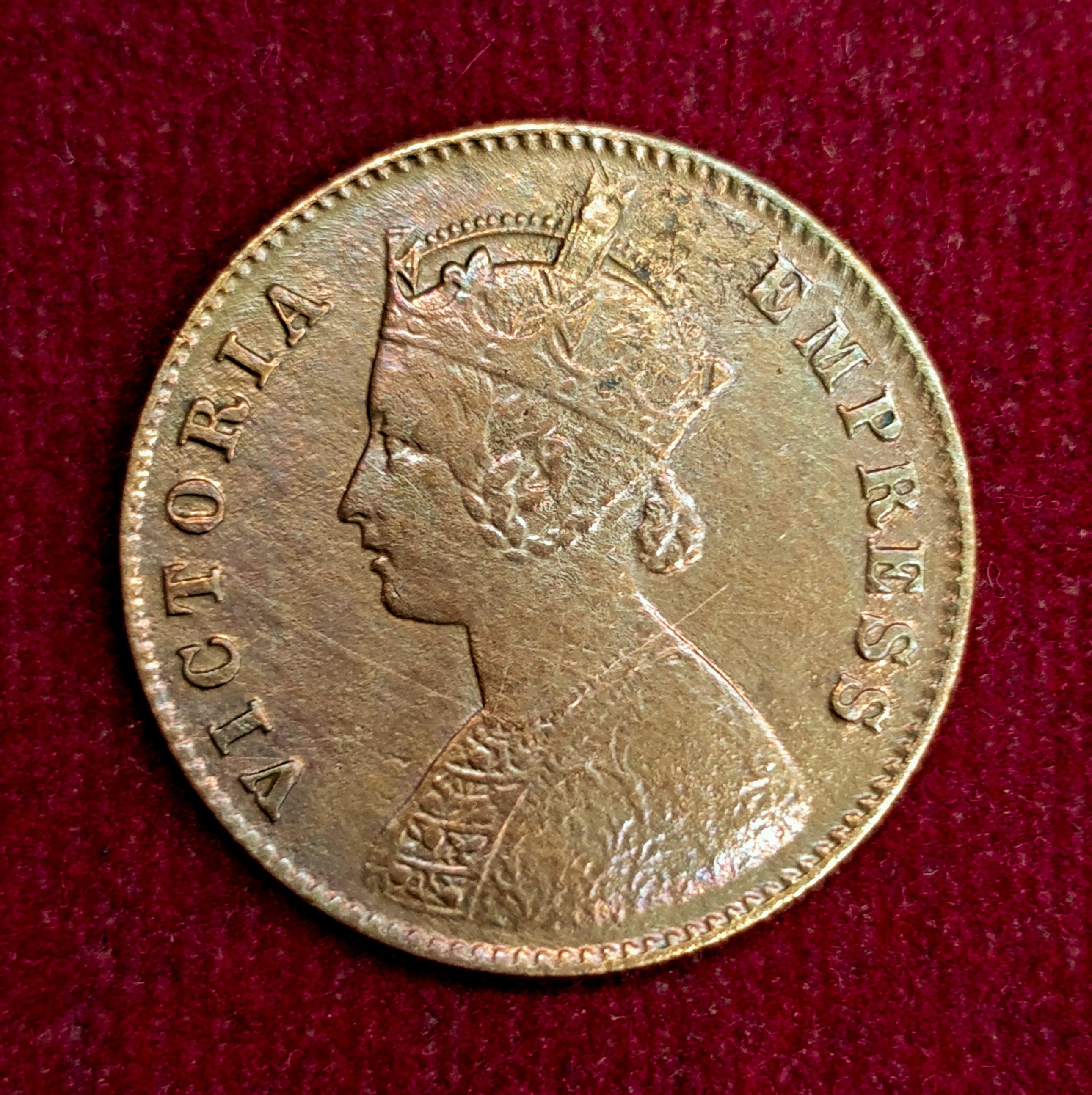 British India 1/4 Anna - VICTORIA EMPRESS 1896 Coin