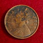 British India 1/4 Anna Victoria Queen 1862 Coin