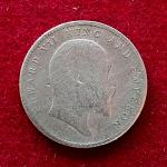 British India 2 Annas Edward VII 1907 Silver Coin