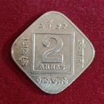 British India 2 Annas - George V 1918 Coin