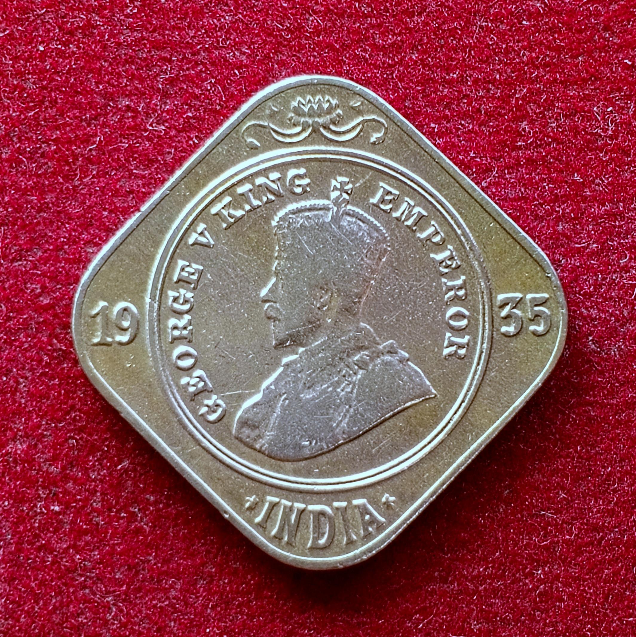 British India 2 Annas - George V 1935 Coin