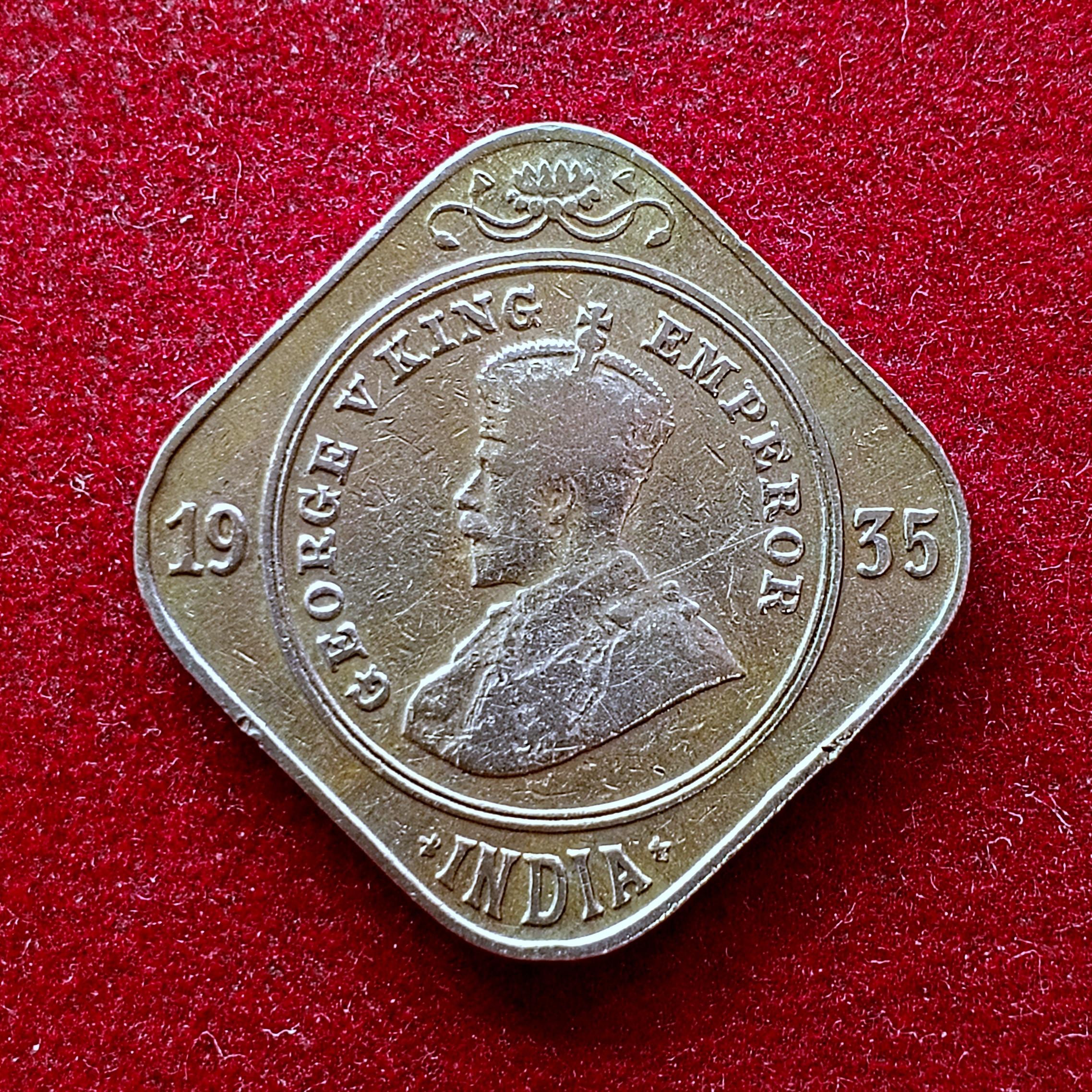 British India 2 Annas - George V 1935 Coin