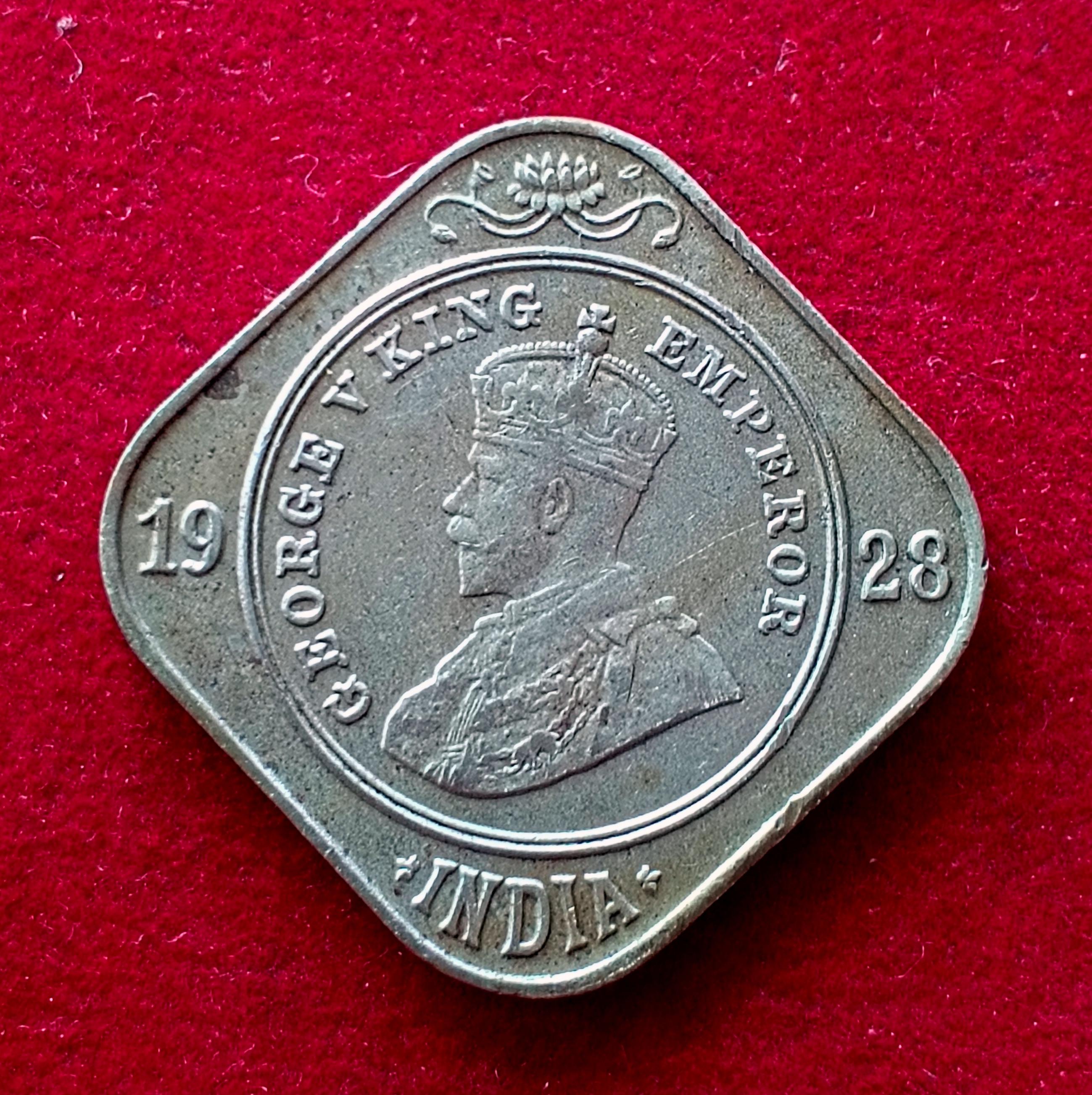 British India 2 Annas - George VI 1928 Coin