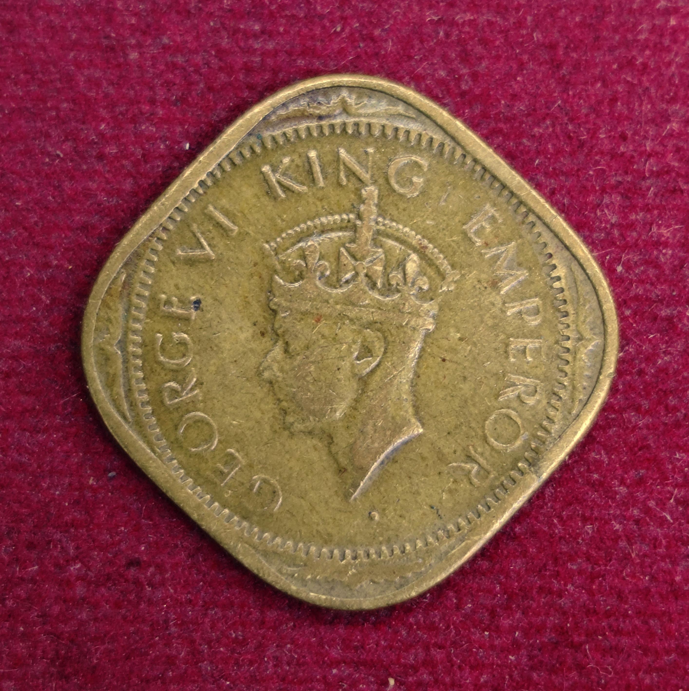 British India 2 Annas - George VI 1943 Coin
