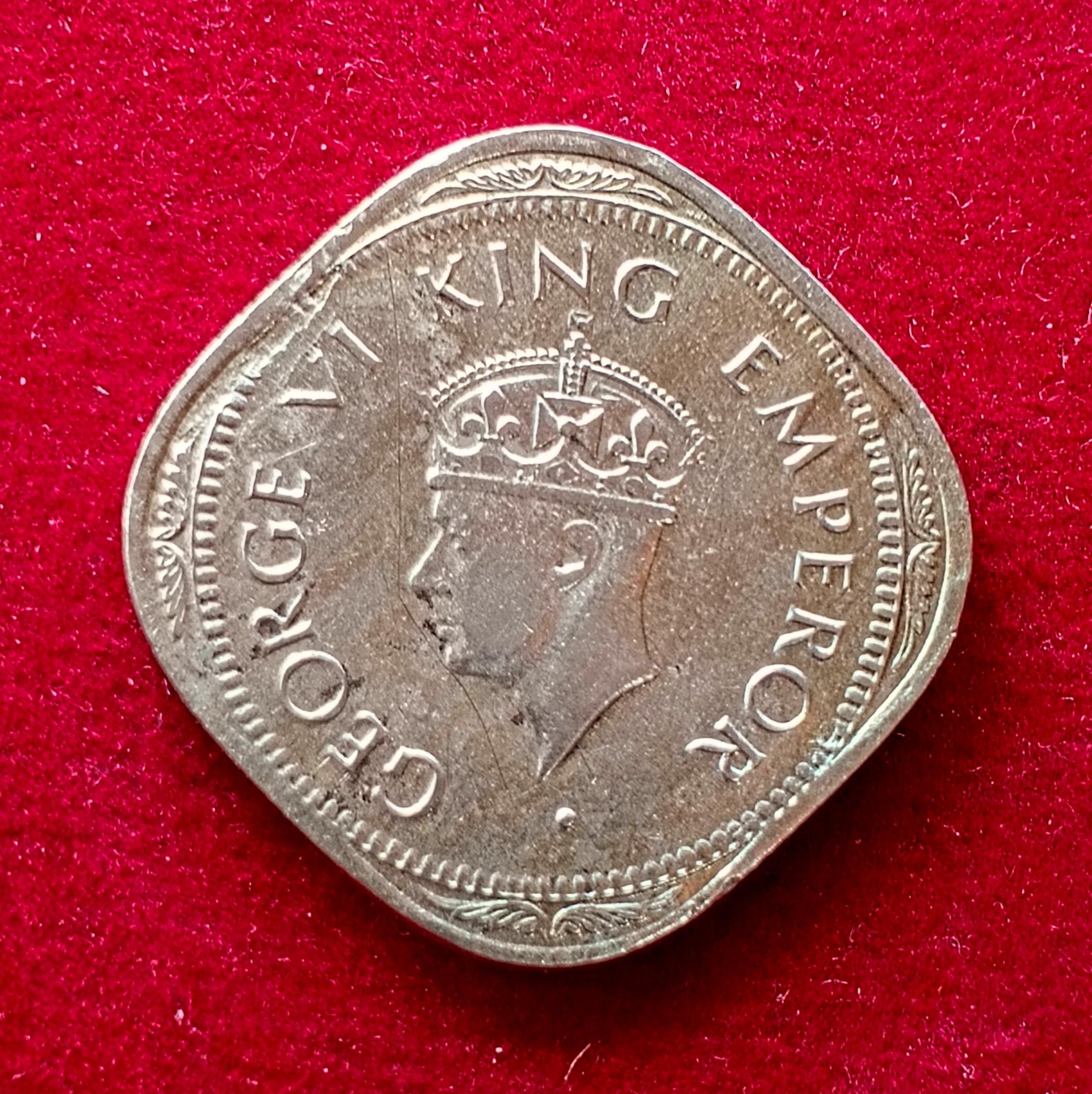 British India 2 Annas - George VI 1947 Coin