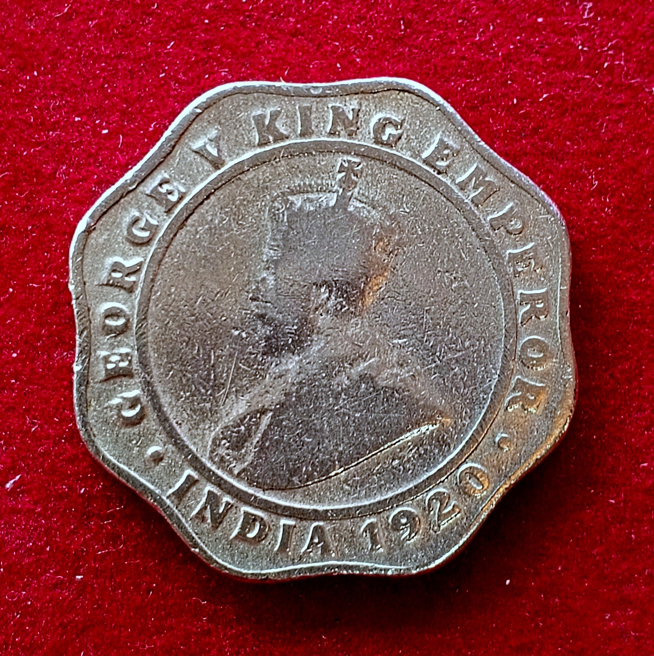 British India 4 Annas - George V 1920 Coin