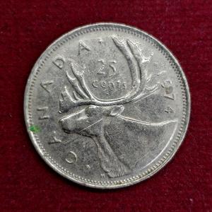 Canada 25 Cents - Elizabeth II 1974 Coin