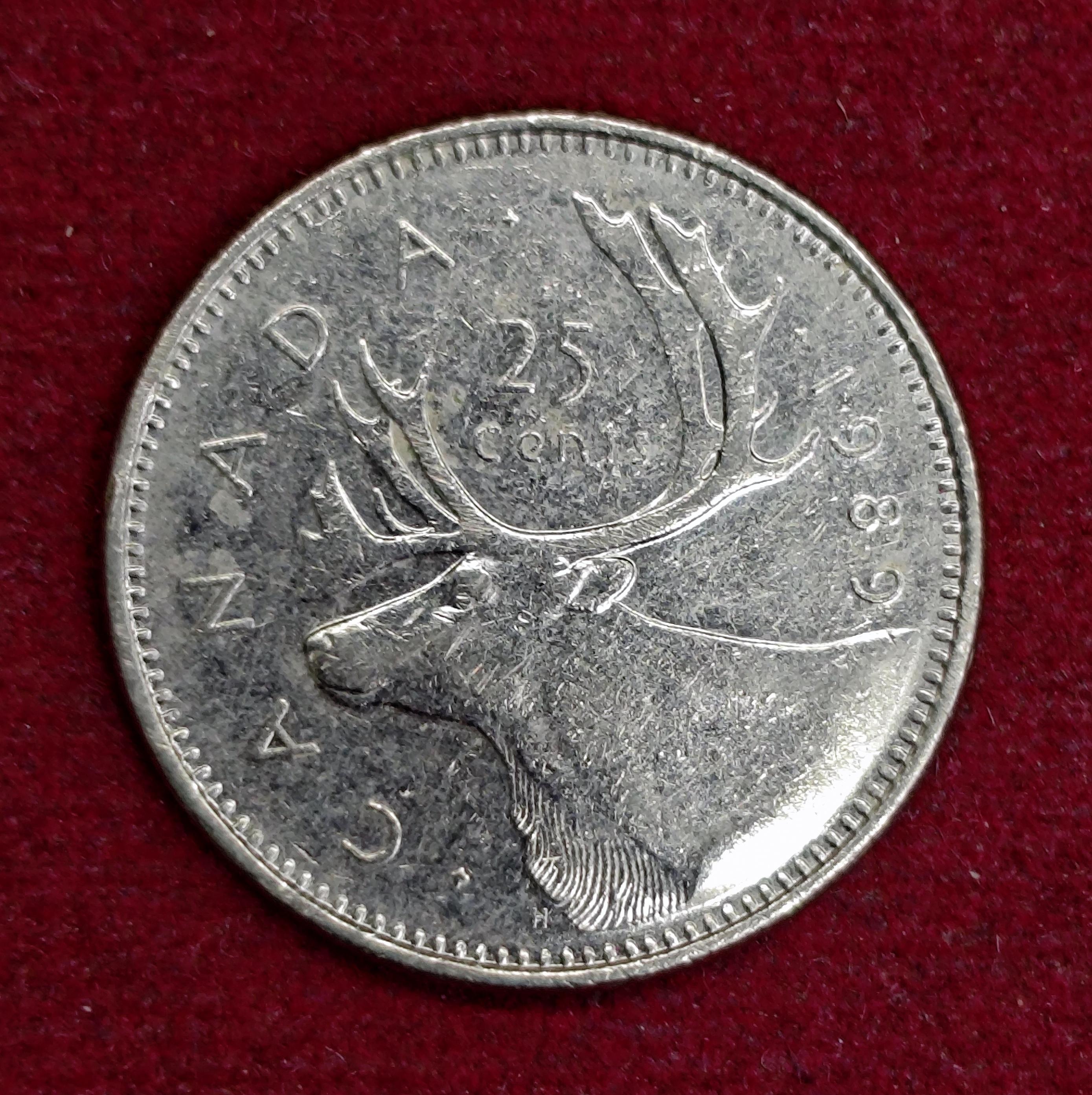 Canada 25 Cents - Elizabeth II 1989 Coin