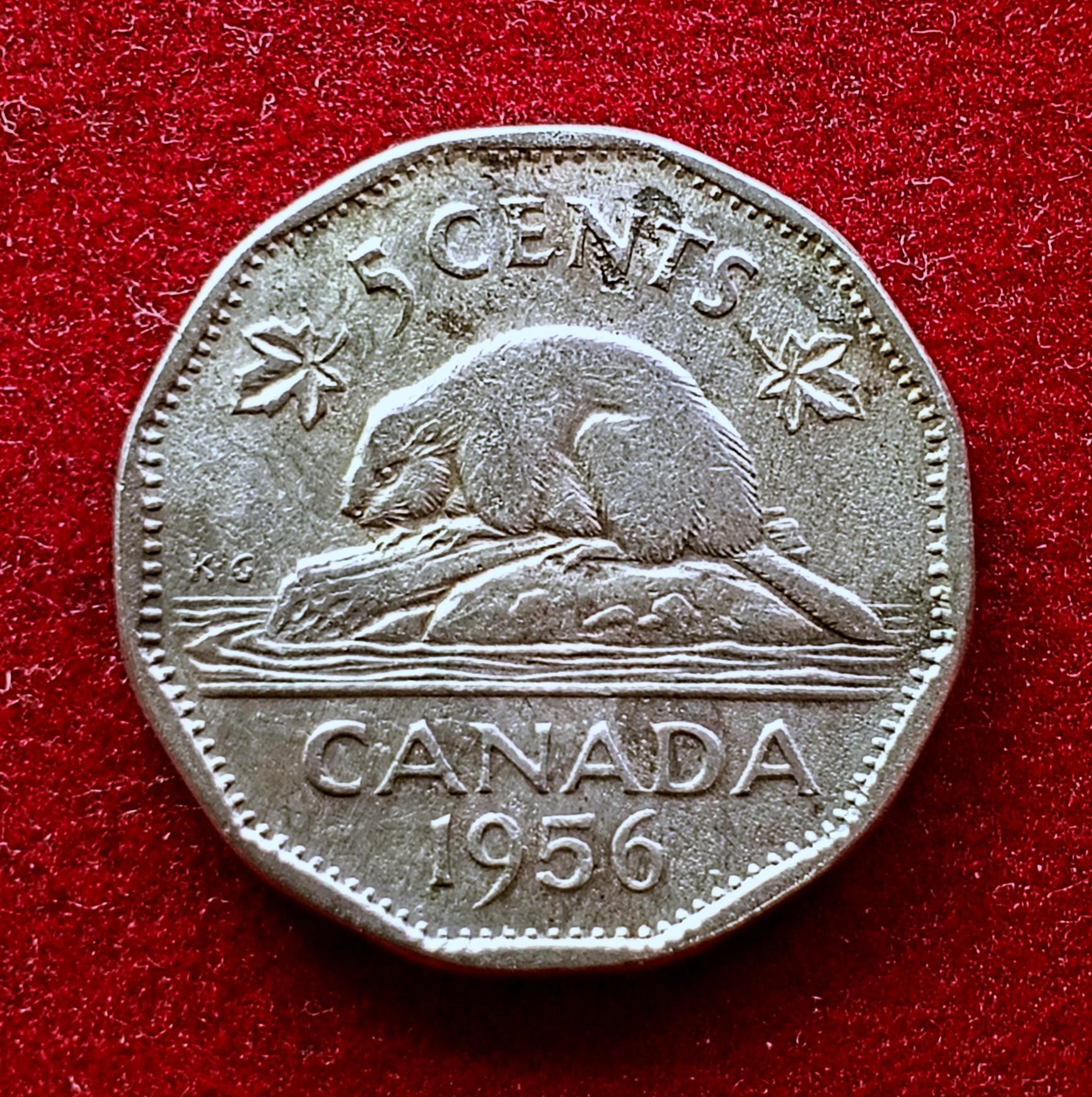 Canada 5 Cents - Elizabeth II 1956 Coin