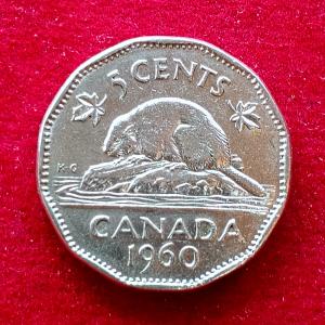 Canada 5 Cents - Elizabeth II 1960 Coin