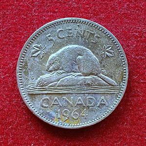 Canada 5 Cents - Elizabeth II 1964 Coin
