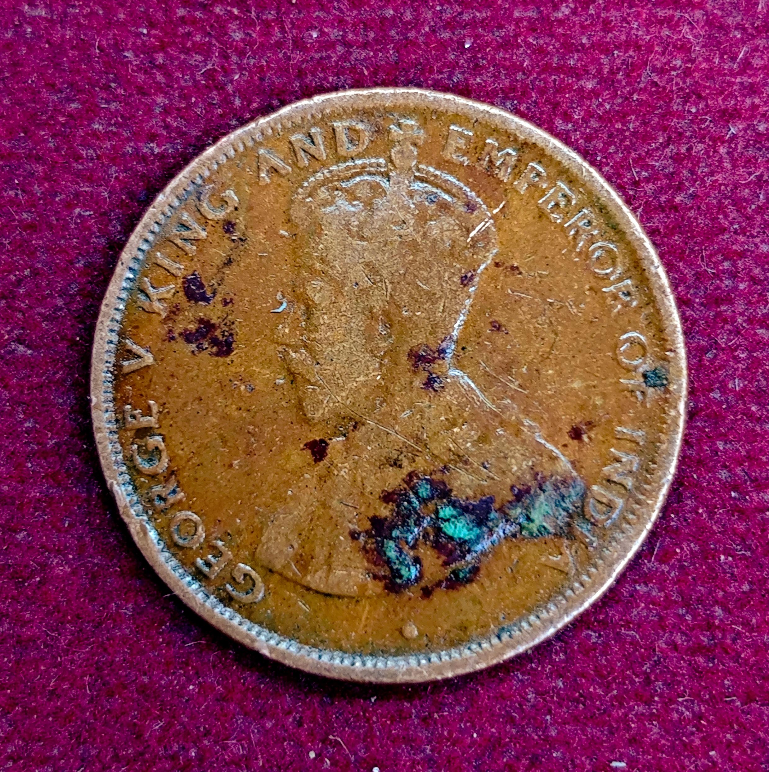 Ceylon 1 Cent - George V 1923 Coin
