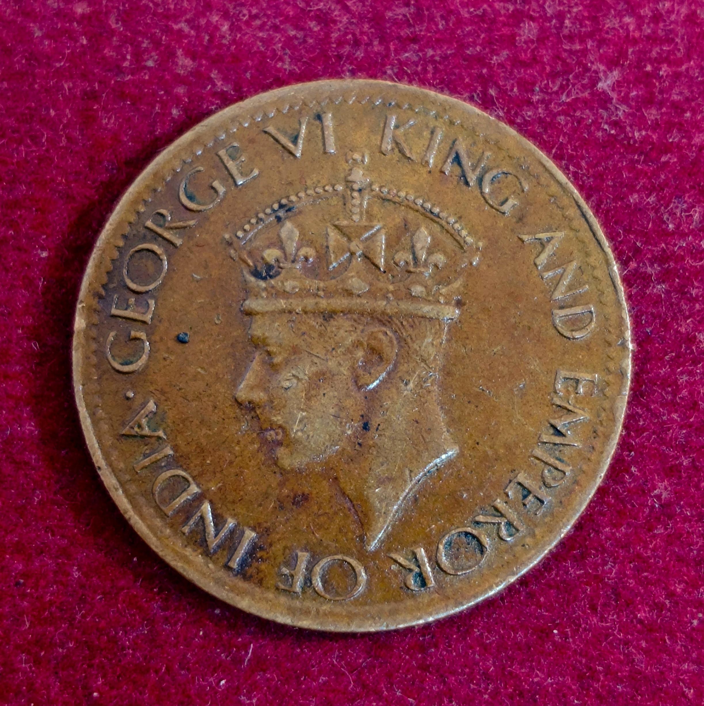 Ceylon 1 Cent - George VI 1943 Coin