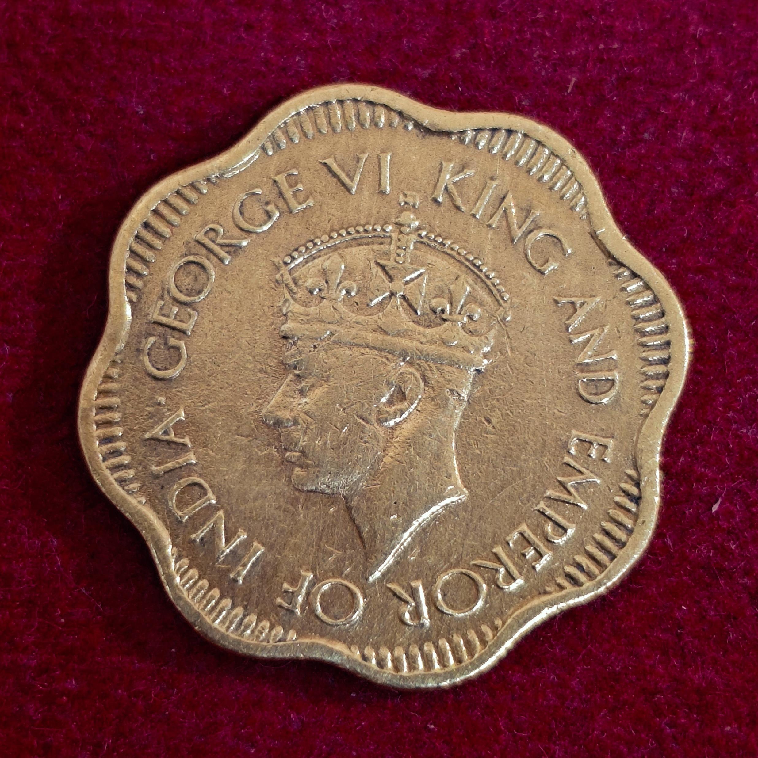 Ceylon 10 Cents - George VI 1944 Coin