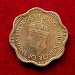 Ceylon 10 Cents - George VI 1944 Coin