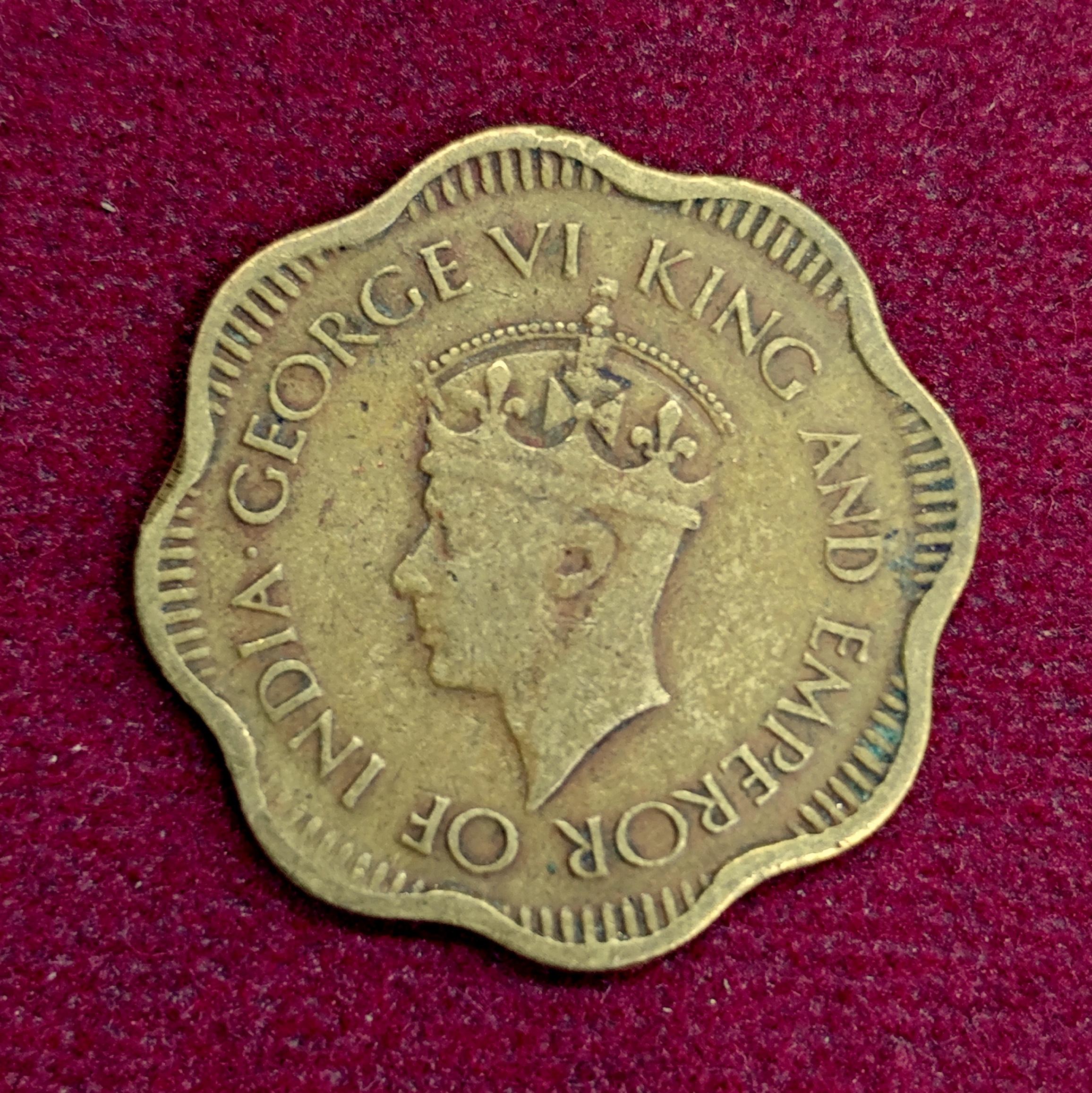 Ceylon 10 Cents - George VI 1944 Coin