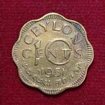 Ceylon 10 Cents - George VI 1951 Coin
