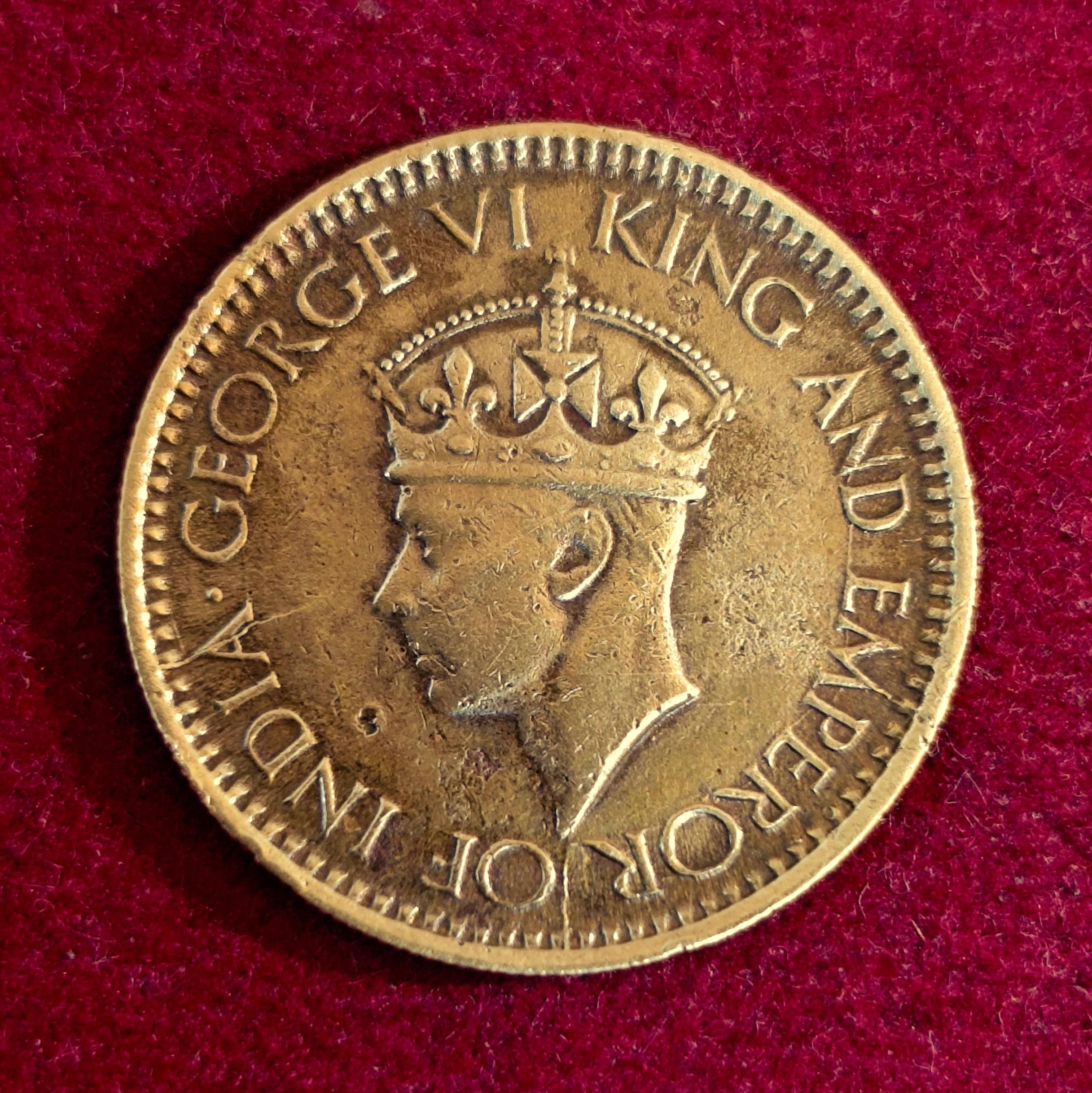 Ceylon 25 Cents - George VI 1943 Coin