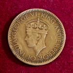 Ceylon 25 Cents - George VI 1943 Coin