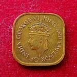 Ceylon 5 Cents – George VI 1944 Coin