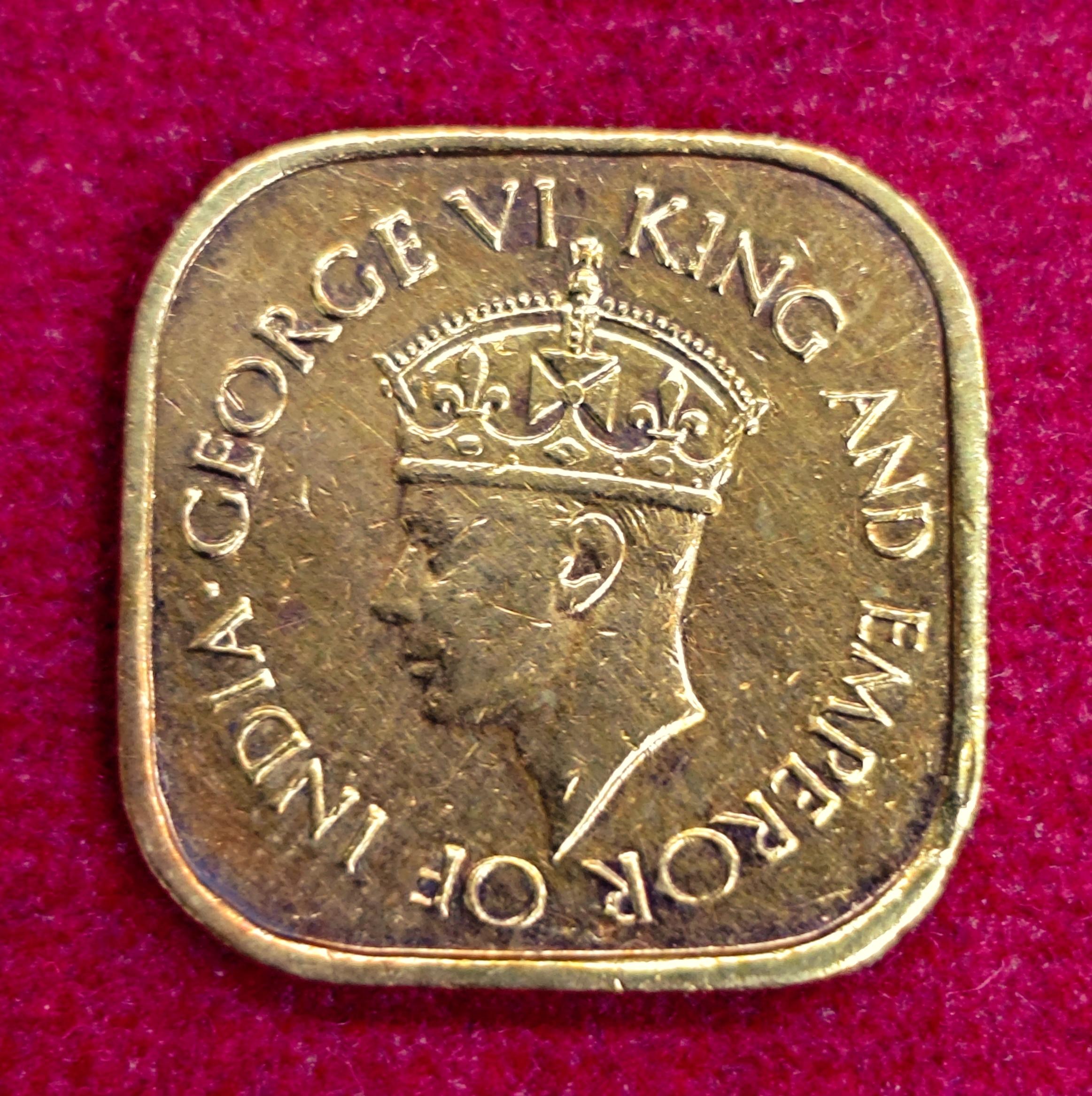 Ceylon 5 Cents – George VI 1944 Coin