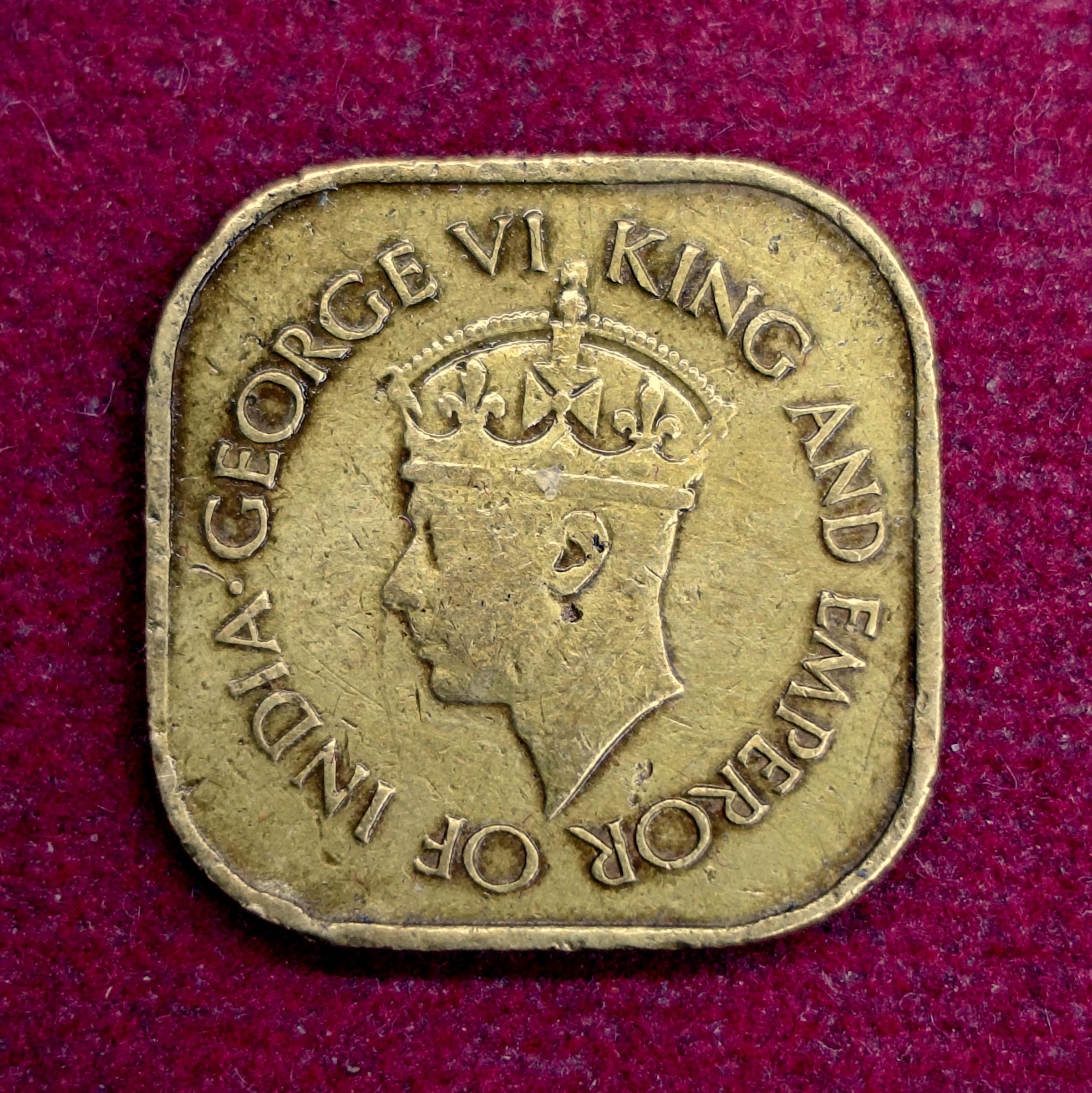Ceylon 5 Cents – George VI 1945 Coin